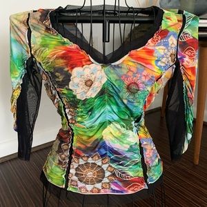 Alberto Makali size small patterned top, size s